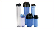 MICRON FILTER HOUSINGS : BLUE & TRANSPARENT
